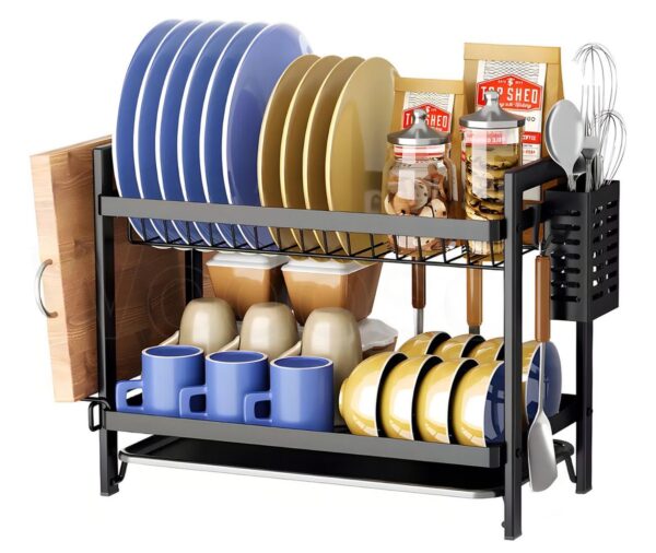 Escurridor De Platos Platero Organizador De Loza 2 Niveles