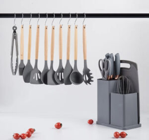 Set cucharones cuchillos 19 pzas silicon