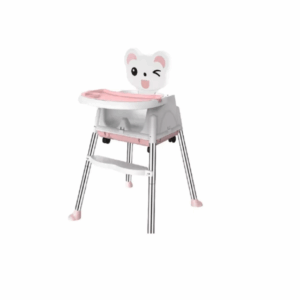 Silla Comedor 4 En 1 Bebes Gatica Rosada