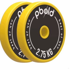 Discos Pesas Mancuernas Ejercicio Ajustables Encauchetada 2.75KG Par Pbold