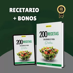 200 recetas saludables para diabeticos + 2 regalos